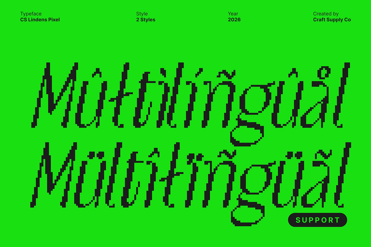 CS Lindens Pixel, a Sans Serif Font by Craft Supply Co. (Photo 7 of 8)