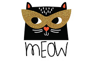 Party black cat. Birthday card print, an Animal Illustration by StudioLondon (Thumbnail 2 of 3)