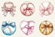 Baseball & Softball Coquette Bow, an Illustration by OK Design (Thumbnail 3 of 4)