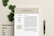 Latte CV / Resume Template / M, a Resume Template by Showy68 Template (Thumbnail 2 of 3)