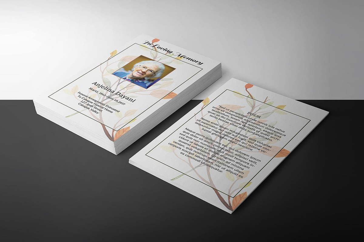 Funeral Prayer Card, a Card Template by Template Shop (Photo 4 of 4)