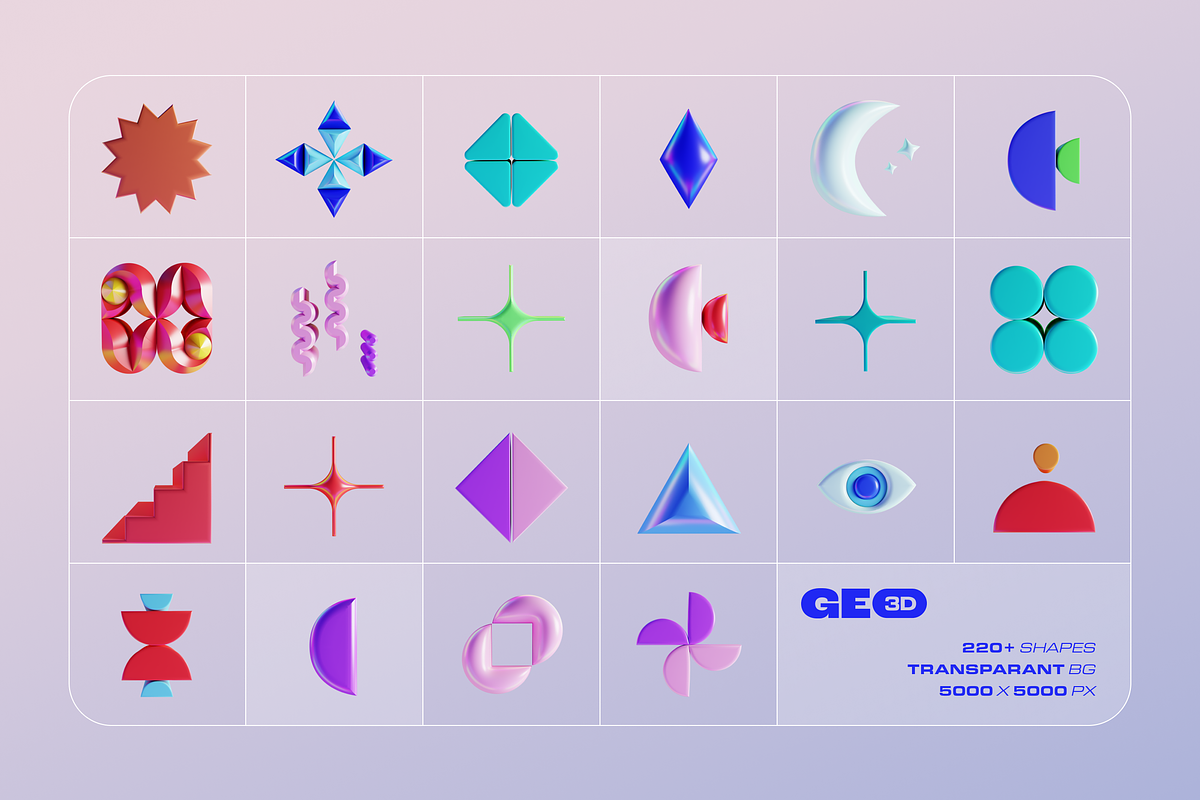 GEO/3D 220+ Colorful illustrations, an Object Graphic by assetpro.design (Photo 7 of 17)