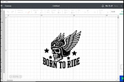 Born To Ride Winged Skull Biker SVG, an Object Graphic by BeeCraftR (Thumbnail 1 of 5)