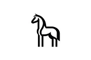 Minimalist Line Horse Logo, a Branding & Logo Template by Vectorium Studio (Thumbnail 1 of 2)