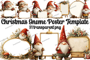 Christmas Gnome Poster Template, an Illustration by DreamArtGraphic
