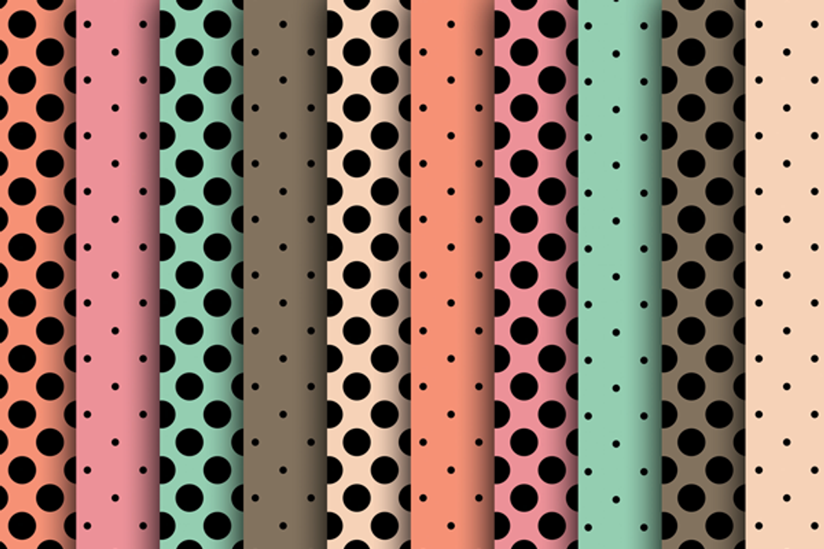 Seamless Watermelon Polka Dots