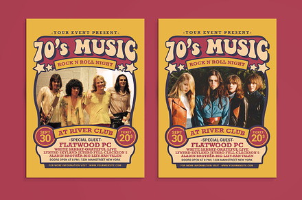 70's Music Show, a Flyer Template by Muhamad Iqbal hidayat
