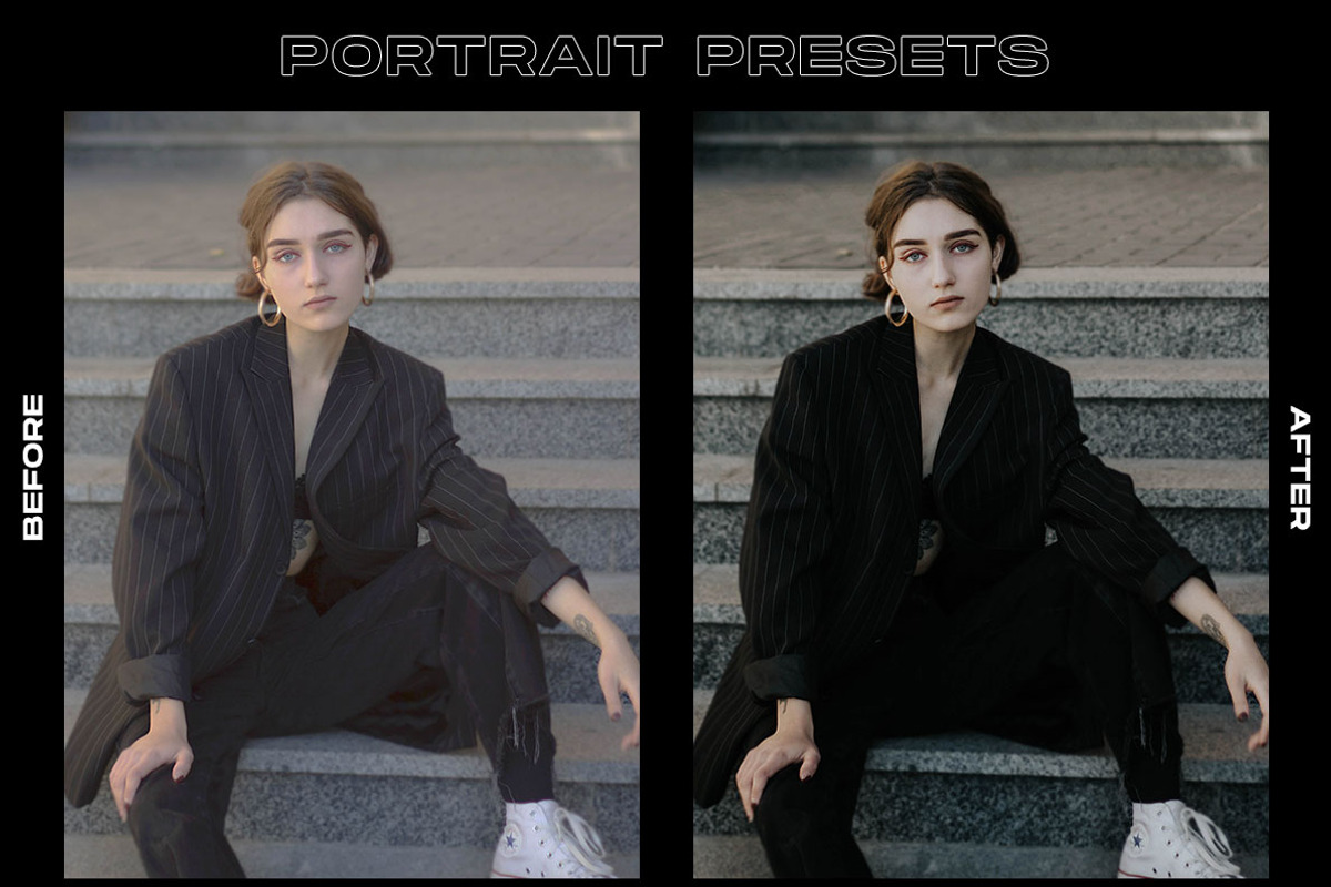 80 Portrait Lightroom Presets Bundle, an Action Add-On by CreativePresets.com (Photo 7 of 12)