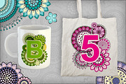 Bright Vector Mandala Fonts, an Illustration by Nataliia Toporovska (Thumbnail 3 of 6)