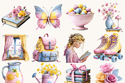 Yellow Spring Summer Planner Clipart, a Seasonal Illustration by BusyDaydesign (Thumbnail 9 of 9)