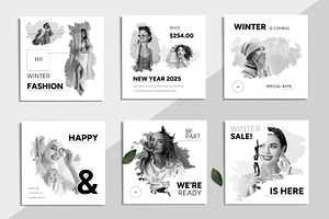 New Year Winter Social Media Post, a Social Media Template by ContestDesign