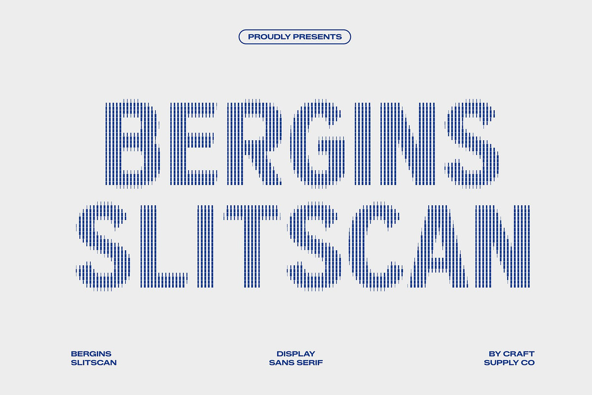 Bergins Slitscan, a Sans Serif Font by Craft Supply Co. (Photo 1 of 8)