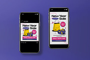 Purple New Year Sale Flyer Set, a Flyer Template by graphicook (Thumbnail 6 of 6)