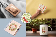 Raspberry Clipart & Patterns Bundle, a Food Illustration by MuzaArtStudio (Thumbnail 4 of 14)