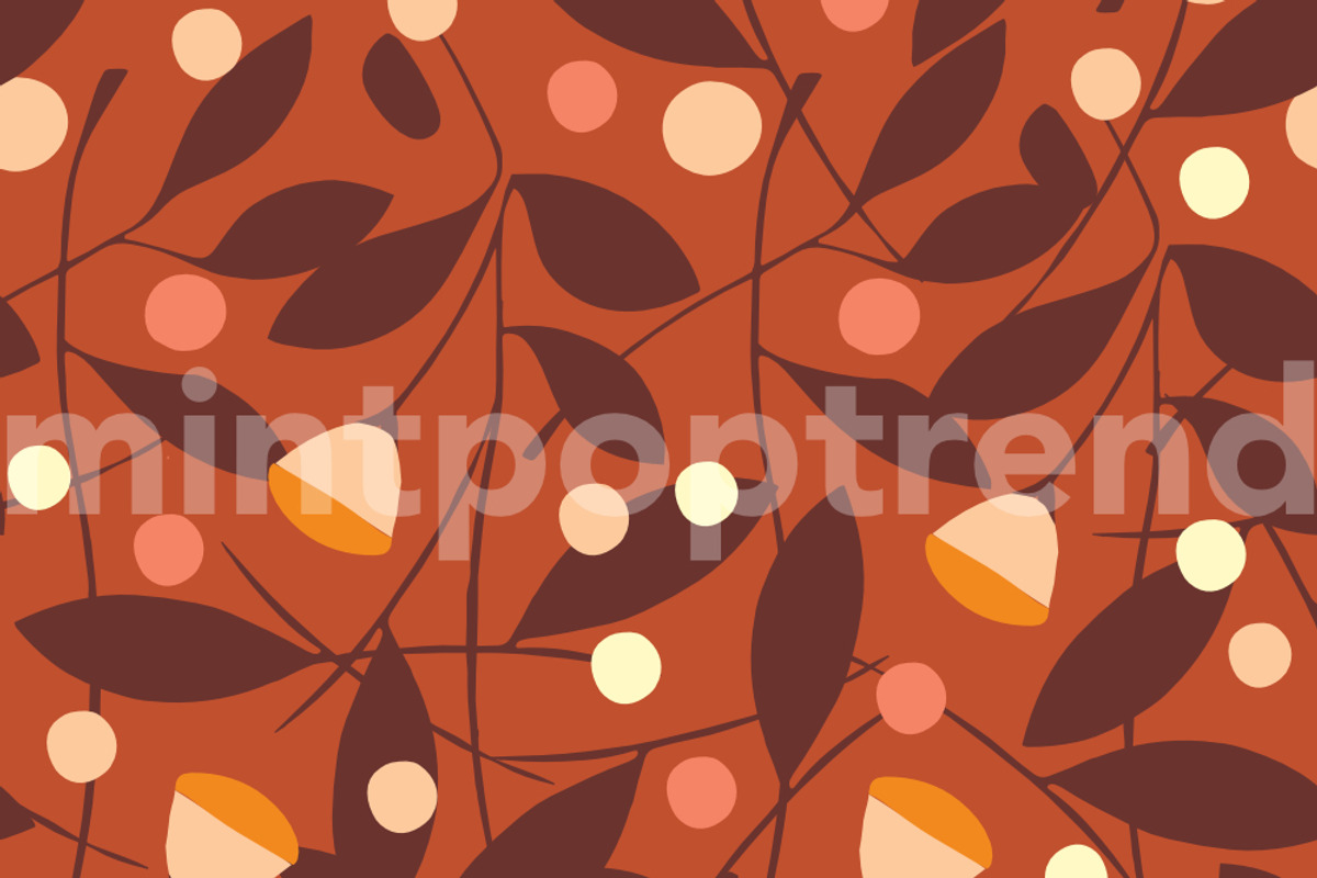 Tea Leaves Seamless Pattern, a Pattern Graphic by Mintpoptrend (Photo 4 of 11)