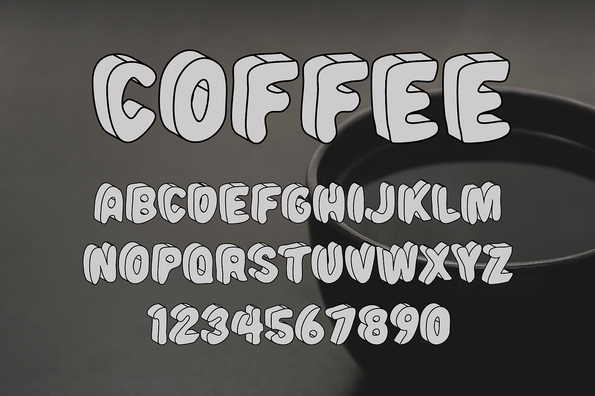 Grigio 3D SVG Color Font preview 7