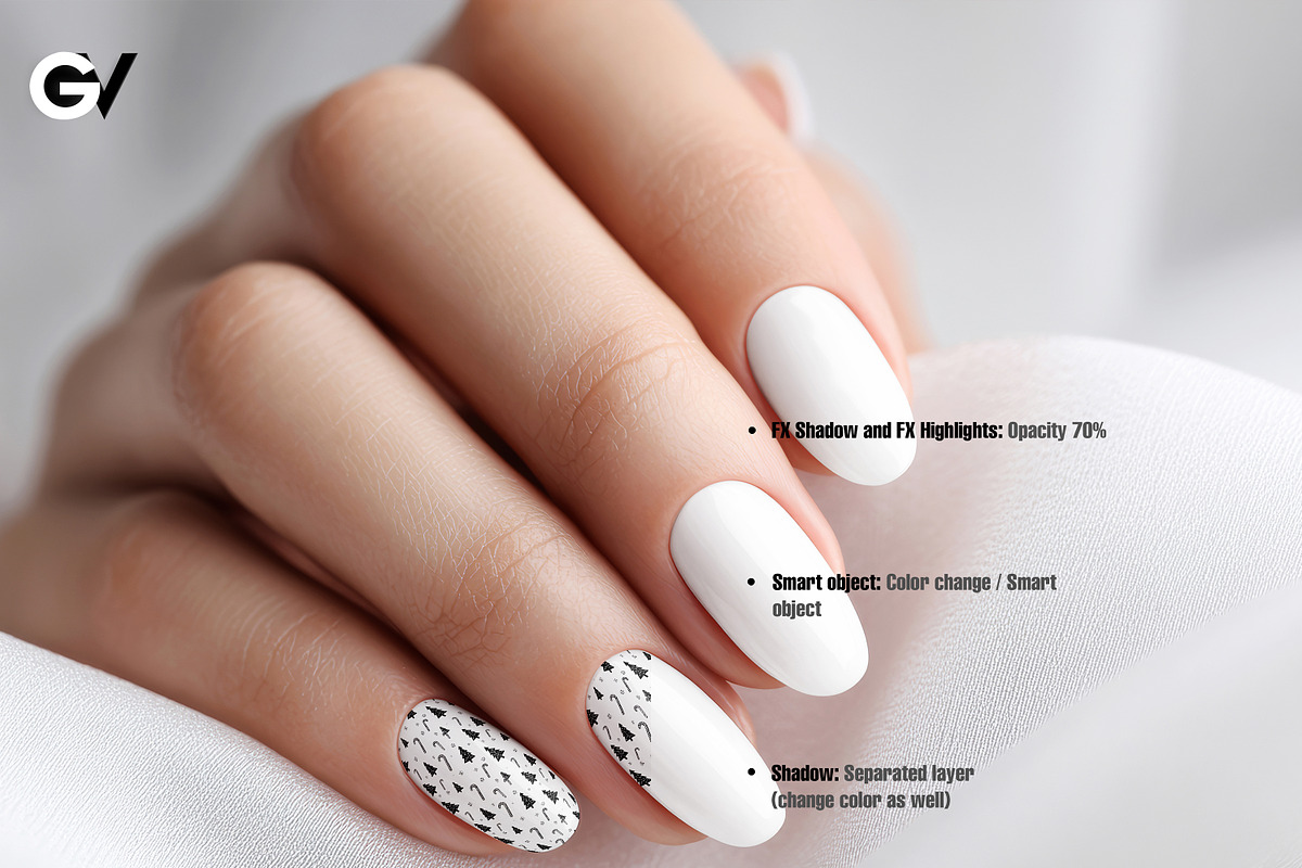 Nails Mockup 6 PSD files, a Product Mockup by GraphicVil (Photo 3 of 9)