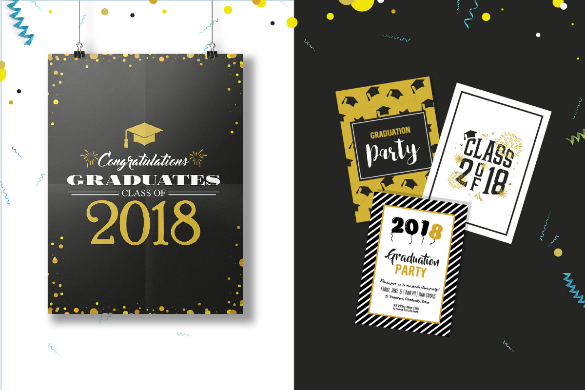 Graduation-invitations, card, poster, a Background Graphic by jenny lipets (Photo 5 of 6)