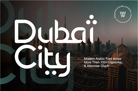 Dubai City | Arabic Font, a Sans Serif Font by WhymoreArt