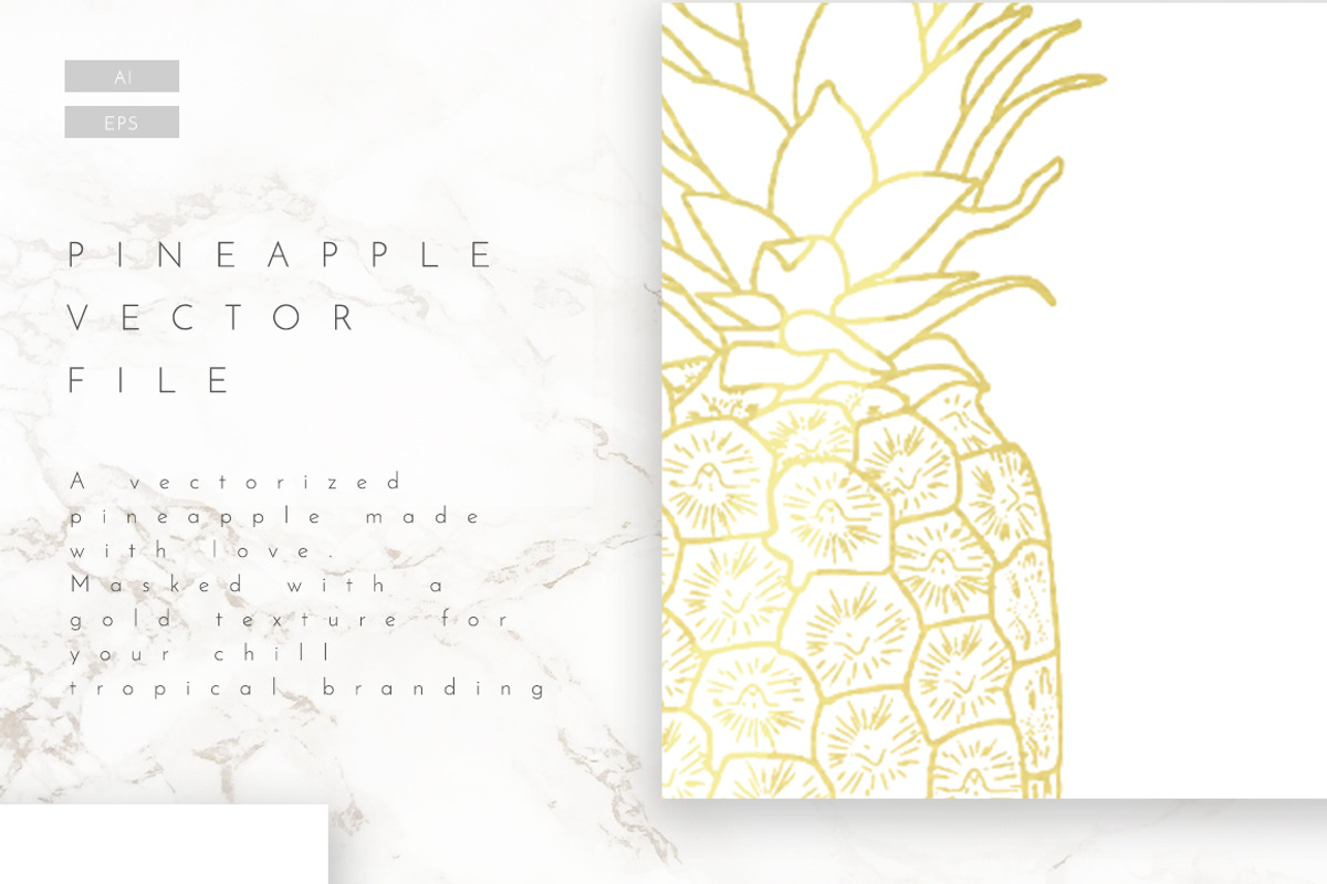 Gold Pineapple Vector Icon, an Icon by Aloha Philly (Photo 3 of 8)