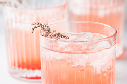 Pink lemonade drink containing drink, pink, and sweet, a Food & Drink Photo by piter.goskov