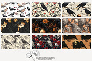 70 crows & skulls seamless pattern, a Pattern Graphic by Poppy Lane Studio (Thumbnail 2 of 10)