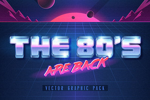 The 80's. Vector Graphic Set.