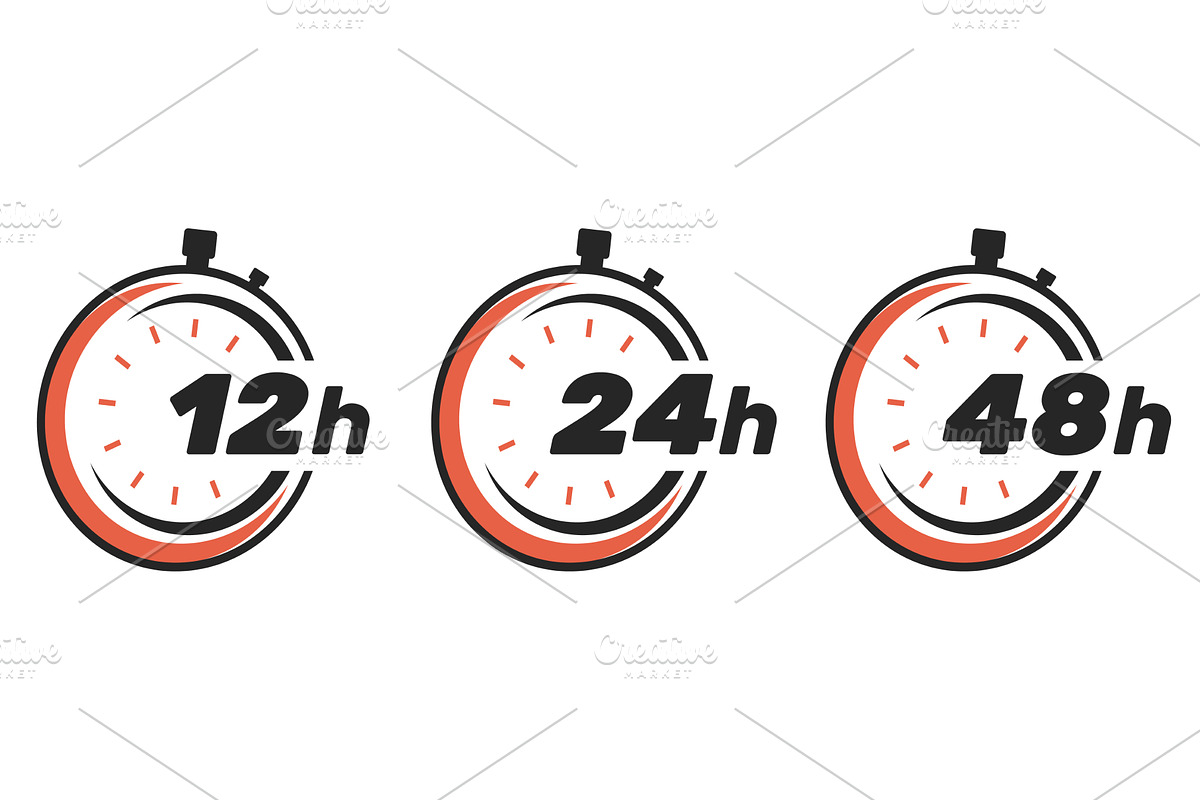 Stopwatch icon. Clock with dial and, an Object Illustration by Vectorbuum