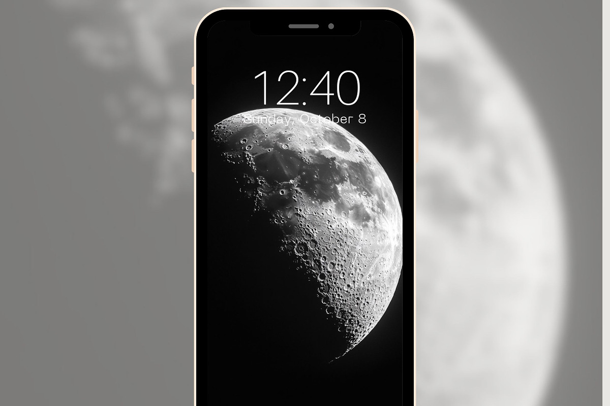Moon Phone Wallpapers Set, a Graphic by Kalindiprints (Photo 4 of 6)