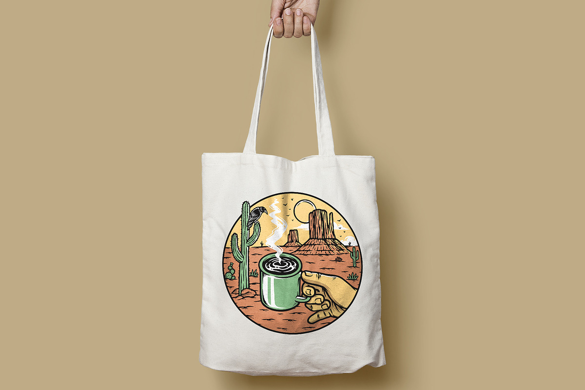 drinking coffee in the desert, a Food Illustration by gunaonedesign (Photo 5 of 5)