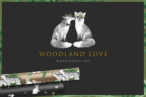 WOODLAND LOVE watercolor set