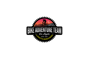 Mountain Bike Logo Design Vector