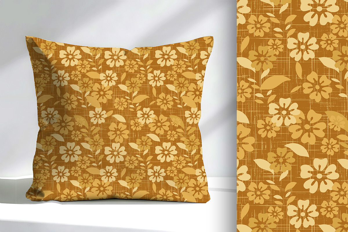 Golden Light Floral Seamless Pattern, a Pattern Graphic by Sharon Schwalbe (Photo 2 of 4)