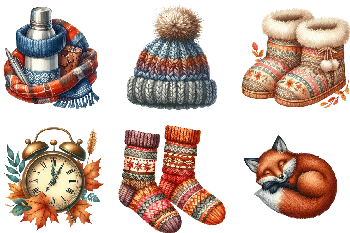Autumn Chilly Morning Clipart, an Illustration by DreamArtGraphic (Photo 4 of 4)