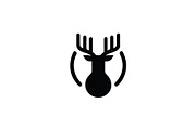 Minimal Deer Head Logo, a Branding & Logo Template by Vectorium Studio (Thumbnail 1 of 2)