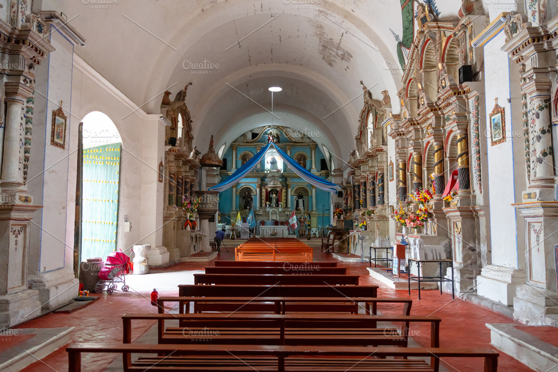 Interior of a church in Colca Canyon, Peru, an Architecture Photo by GoodGoods