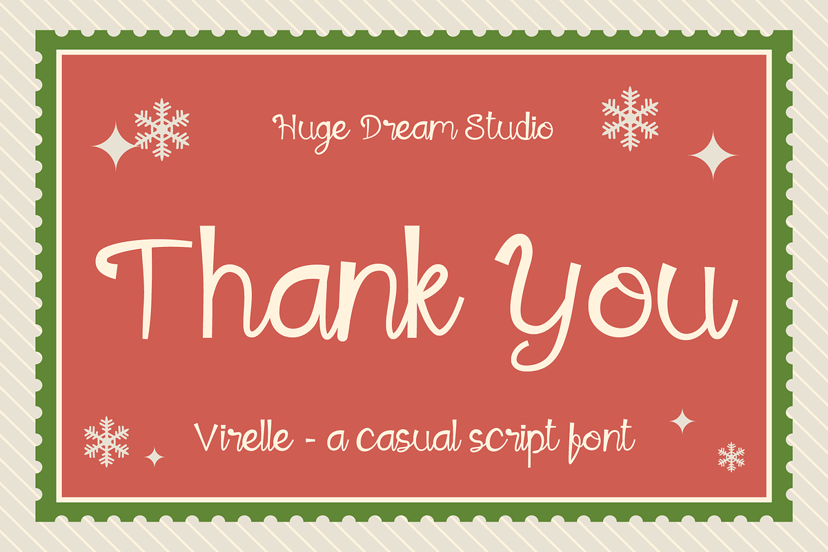 Virelle – A Casual Script Font, a Script Font by Huge Dream Studio (Photo 8 of 8)