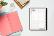 Digital Undated Monthly Planner, a Print Template by Redmixx Design (Thumbnail 2 of 2)