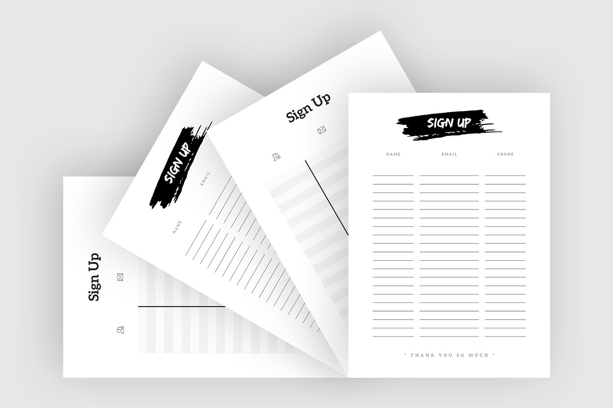 Sign Up Template, a Stationery Template by Amit Debnath (Photo 2 of 5)