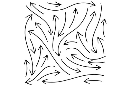 Smooth arrows set collection. Vector, an Illustration by Vector illustrations