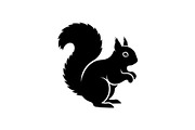Squirrel Silhouette Vector Bundle, an Illustration by yasushie (Thumbnail 37 of 48)