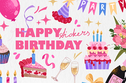 HAPPY BIRTHDAY clipart collection