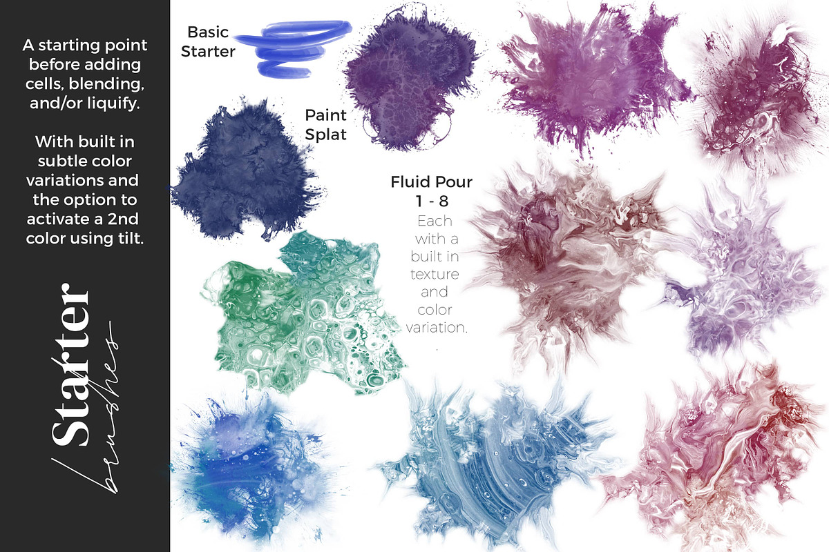 Acrylic Pour Brushes for Procreate, a Brush Add-On by AJ Brushes (Photo 6 of 9)