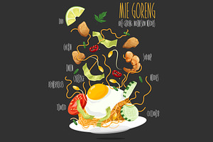 Mie Goreng. Vector illustration