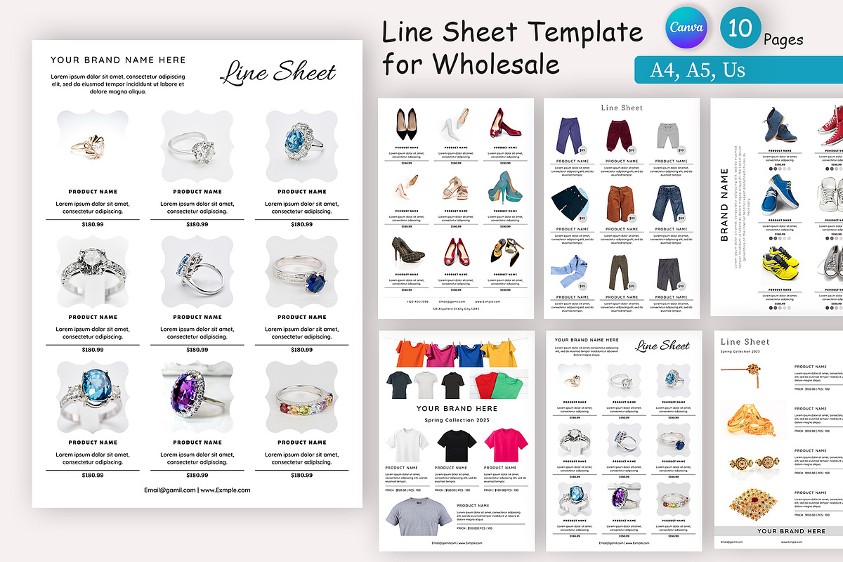 Line Sheet Template for Wholesale, a Stationery Template by Design Zone (Photo 1 of 8)