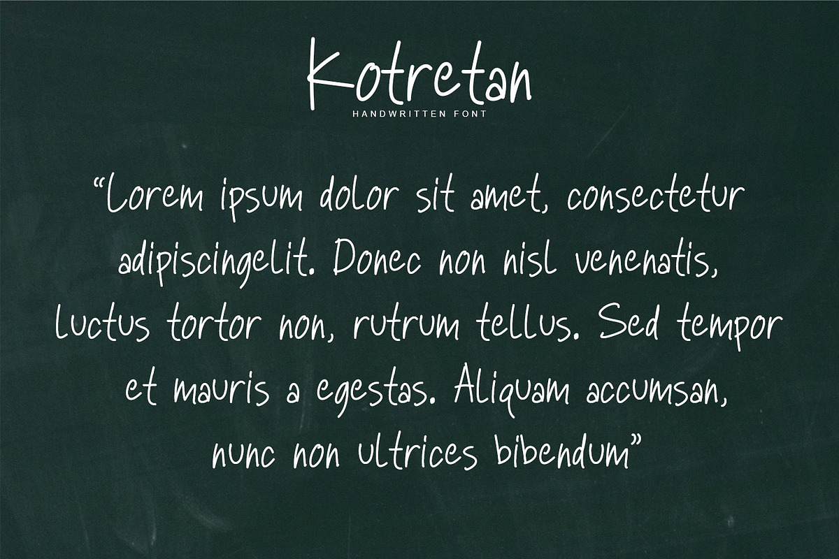 Kotretan Handwritten Font, a Handwritten Font by Fernande (Photo 5 of 5)