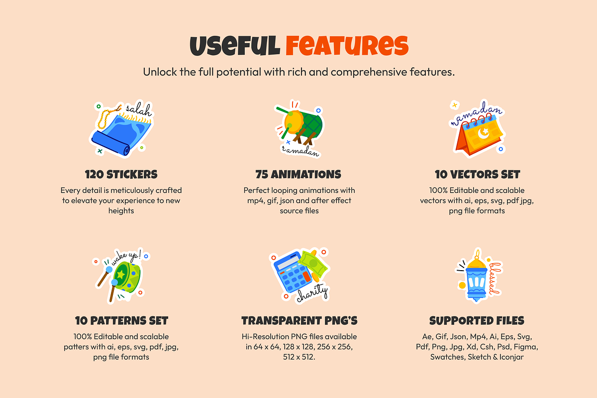 Ramadan Designs Bundle, an Emoji Icon by Prosymbols (Photo 2 of 15)