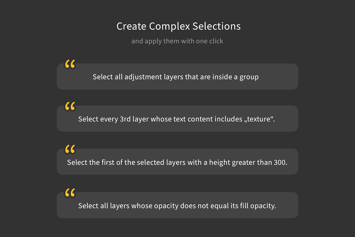 Smart Select - Complex Layer Queries, a Plug-in Add-On by h3design (Photo 3 of 11)