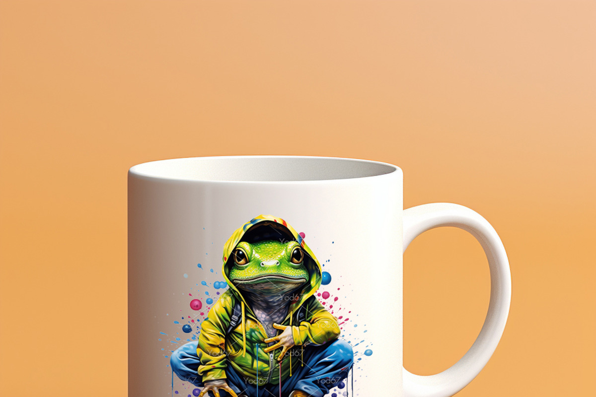 Cool frog wearing hoodie., an Animal Illustration by yod67 (Photo 5 of 9)