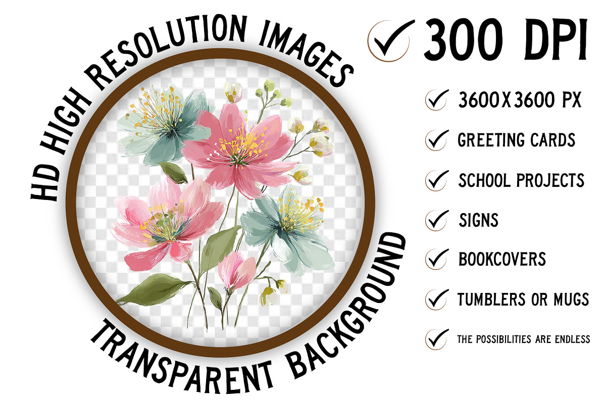 Whimsical Spring Watercolor Clipart, an Illustration by Craft Nest (Photo 2 of 7)